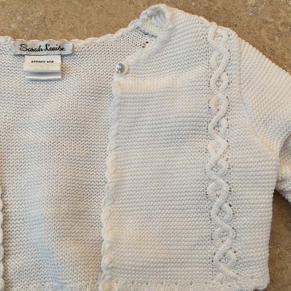 Sarah Louise White Cardigan Size 18m - Picture 3 of 6